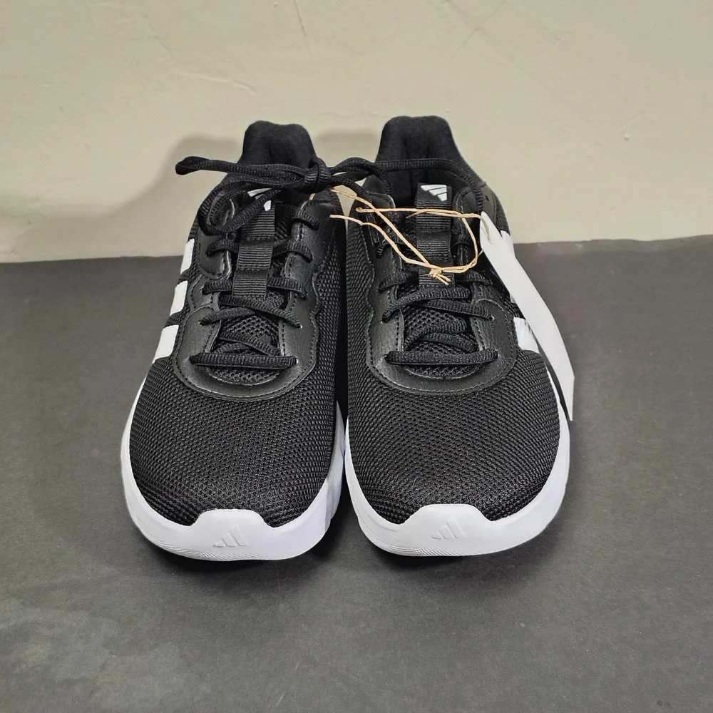 Adidas Sneakers Women 6.5 Black Cloudfoam Flex Laces HQ4960 Mesh Shoes